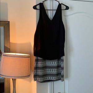 A black and white smart casual dress